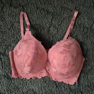 Adrienne Vittadini Studio Pink Lace Bra 38DD